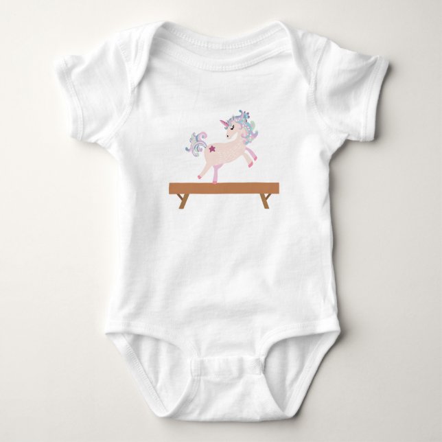 Starla Magic Gymnastics Unicorn T Shirt (Framsida)