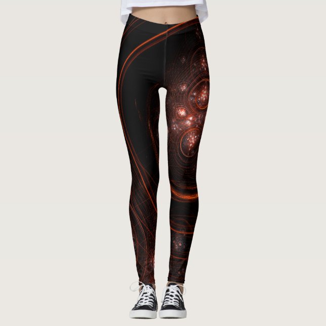 Starlight Abstrakt Art Leggings (Framsida)