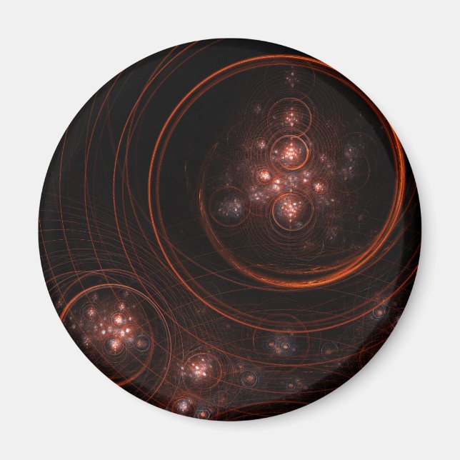 Starlight Abstrakt Art Round Magnet (Framsidan)