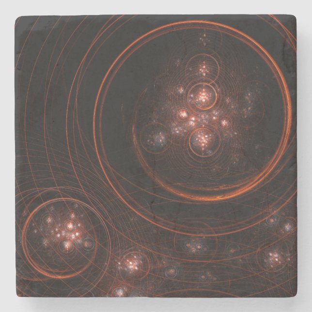 Starlight Abstrakt Art Underlägg Sten (Framsidan)