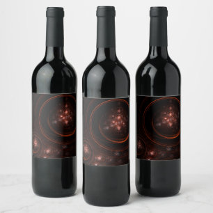 Starlight Abstrakt Art Vinflaska Etikett