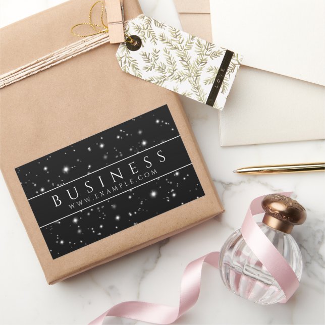 Starlight Black Rektangulärt Klistermärke (Gifting)