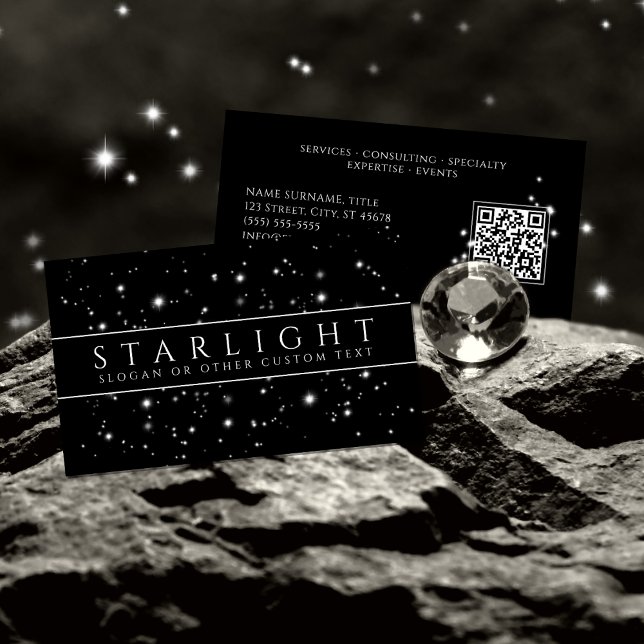 Starlight Black Visitkort (Skapare uppladdad)