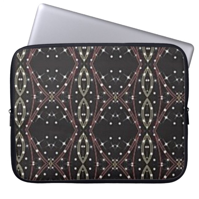 Starlight Borwn Abstrakt Mönster Laptop sleeve (Framsidan)