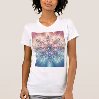 Starlight Crystal Snowflake — Pastel Gem Mandala T Shirt