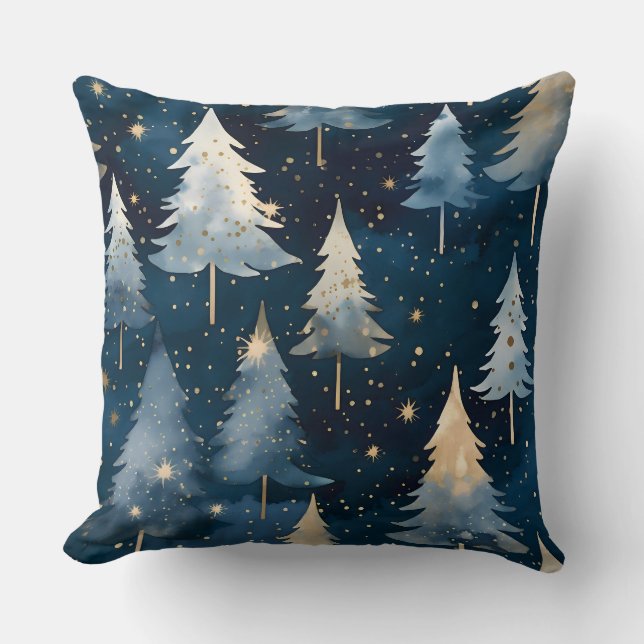 Starlight Evergreen Dreams Botanical Kudde (Framsida)