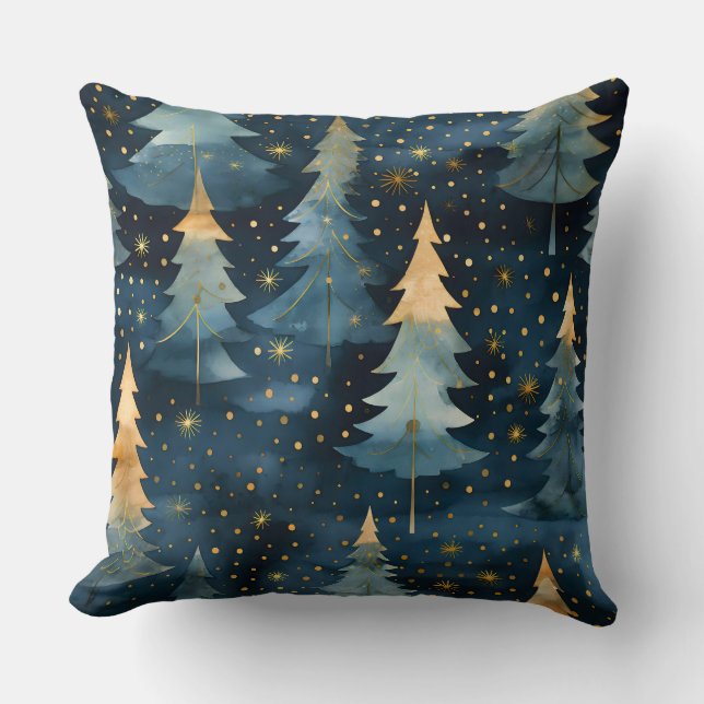 Starlight Evergreen Dreams Botanical Kudde (Framsida)