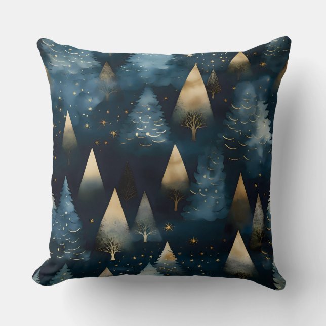 Starlight Evergreen Dreams Botanical Kudde (Framsida)