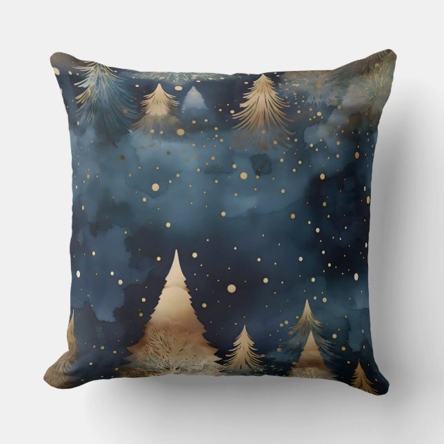 Starlight Evergreen Dreams Botanical Kudde (Framsida)