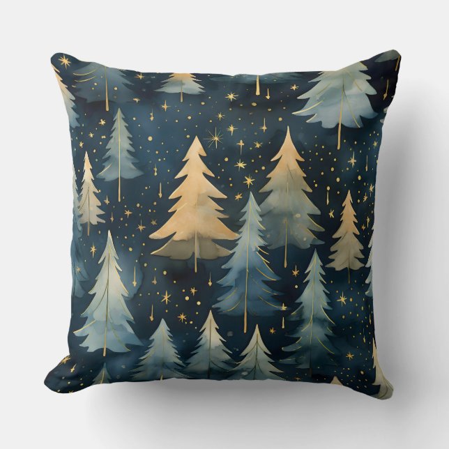 Starlight Evergreen Dreams Botanical Kudde (Framsida)