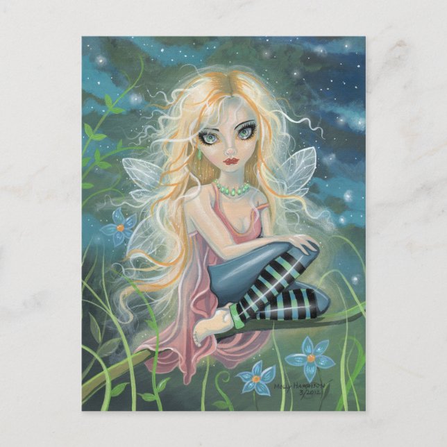 Starlight Fairy Fantasy Art Postkort Vykort (Framsida)