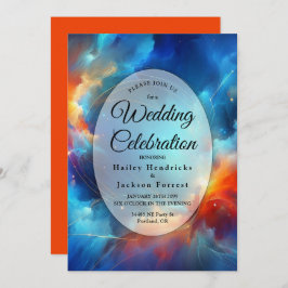 Starlight Fusion of Fire and Ice Wedding Inbjudningar