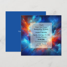 Starlight Fusion of Fire and Ice Wedding Inbjudningar