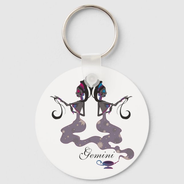 Starlight Gemini Keychain Nyckelring (Framsida)