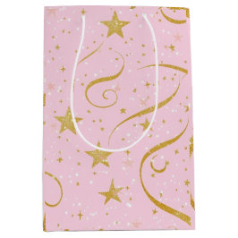 Starlight Gift Bag - Rosa & Guld Star Gift Bag