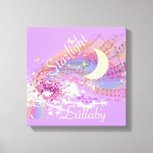 Starlight Lullaby Färg Stänk Stretched Canvas