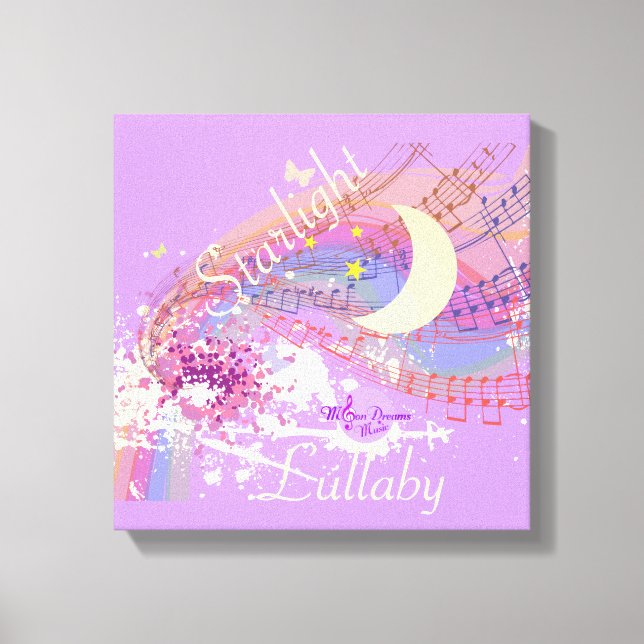 Starlight Lullaby Färg Stänk Stretched Canvas (Framsida)