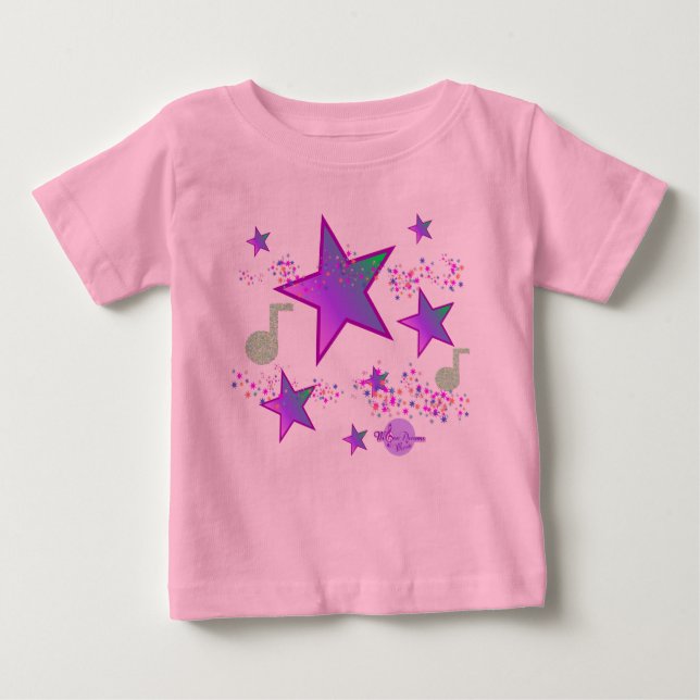 Starlight Lullaby Rosa Baby Tutu Body Tee Shirt (Framsida)
