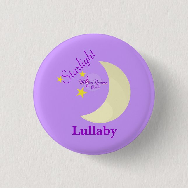 Starlight Lullaby Small Round Button Knapp (Framsida)