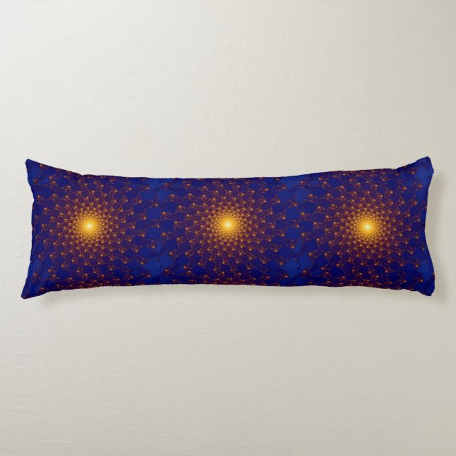 Starlight Mönster Midnight Blue Body Pillow Kroppskudde (Framsidan)