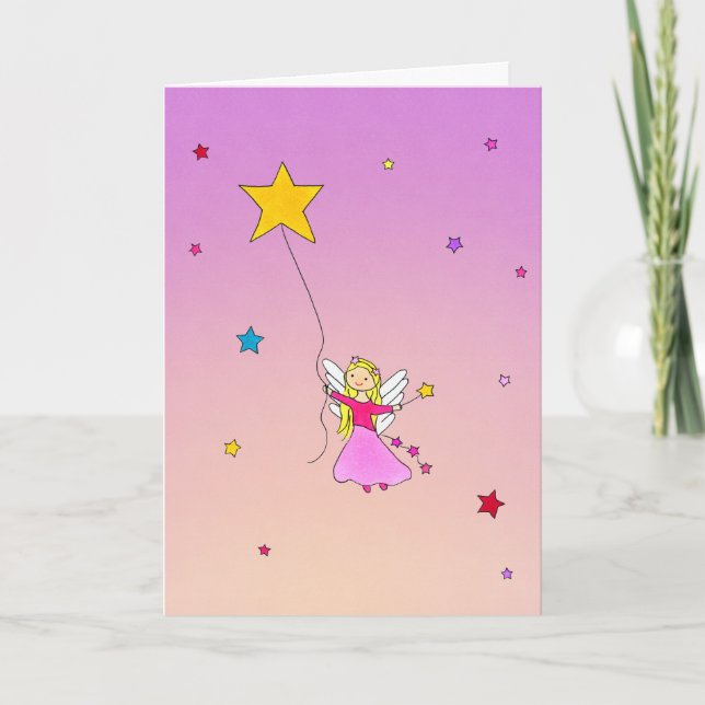 Starlight- och Magic Birthday Card Tack Kort (Framsida)