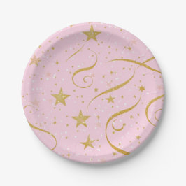 Starlight - Papper plåt för Rosa & Guld Star