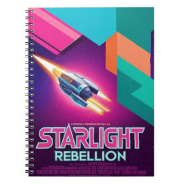 Starlight Rebelling Retro Pop Culture Notebook 80s Anteckningsbok