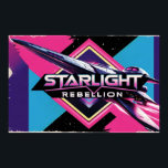 Starlight Rebells Retro Pop-kultur Poster 80-<br><div class="desc">Starlight Rebeljon Retro Pop Culture Poster 80 s-stil-film poster för en fiktiv sci-fi-film med neonövertoningar, geometriska former och ett glowing Space-skepp. Fet titel: Starlight Rebelling. Omfattar faux-misshandlad kant för överklagande av vintagen." På ModerEagle Inspires blandar vi poetrys själsrörande kraft med vackert utformade vardagsartiklar för att skapa gåvor som inspirerar, tröstar...</div>