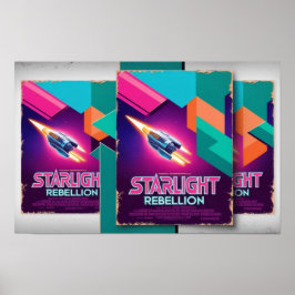 Starlight Rebells Retro Pop-kultur Poster 80-talet