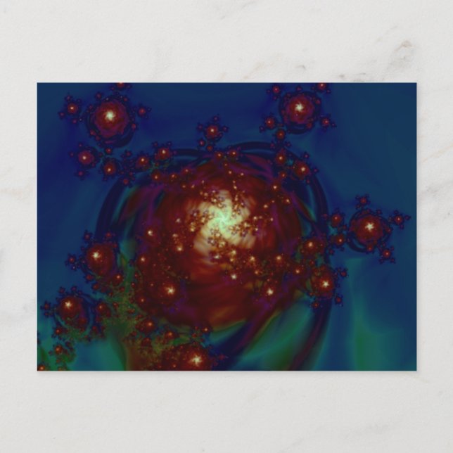 "Starlight Ro Galaxy" ~ Abstrakt Art Print Vykort (Framsida)