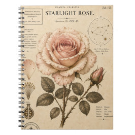 Starlight Rose Victorian Botanical Museumtryck Anteckningsbok