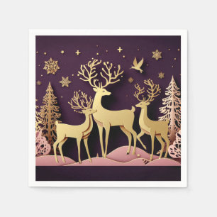 Starlight Stags – Drömlik semesterdesign Pappersservett