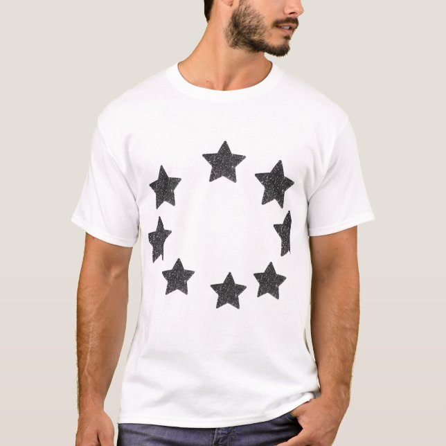 Starlight Stil - vit T-Shirt med fet svart St (Framsida)