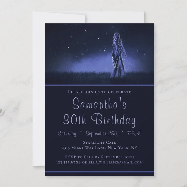 Starlight Wanderer 30års födelsedag Inbjudningar (Framsida)