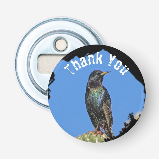 Starling Saguaro Cactus Beval Southwest Bird Flasköppnare (Framsidan)