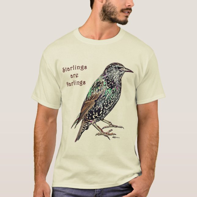 Starlings är mörklingar t-shirt (Framsida)