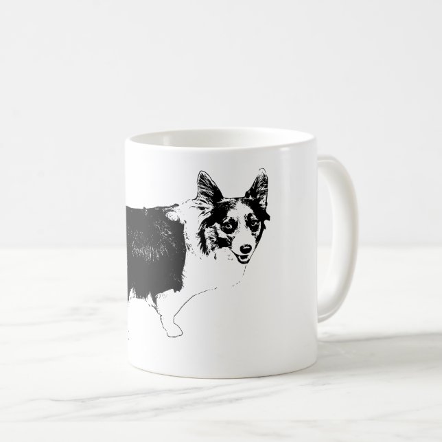 Starlit Corgi Cheer Kaffemugg (Framsida höger)