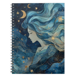 Starlit Dream Goddess Notebook Anteckningsbok