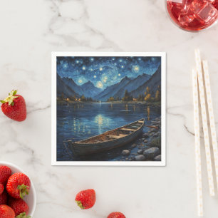 "Starlit Drift: Fiske under Cosmos Pappersservett