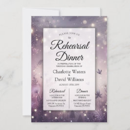 Starlit Enchantment in Bloom Rehearsal Dinner Inbjudningar