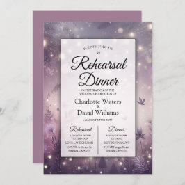 Starlit Enchantment in Bloom Rehearsal Dinner Inbjudningar