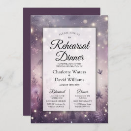 Starlit Enchantment in Bloom Rehearsal Dinner Inbjudningar