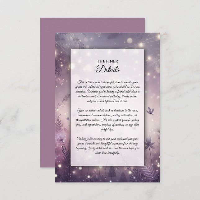 Starlit Enchantment in Bloom Tilläggskort (Fram/baksida)