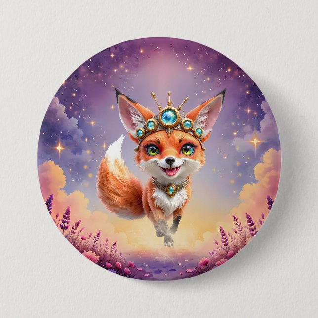 Starlit Fox of the Moonlit Meadows.  Knapp (Framsida)