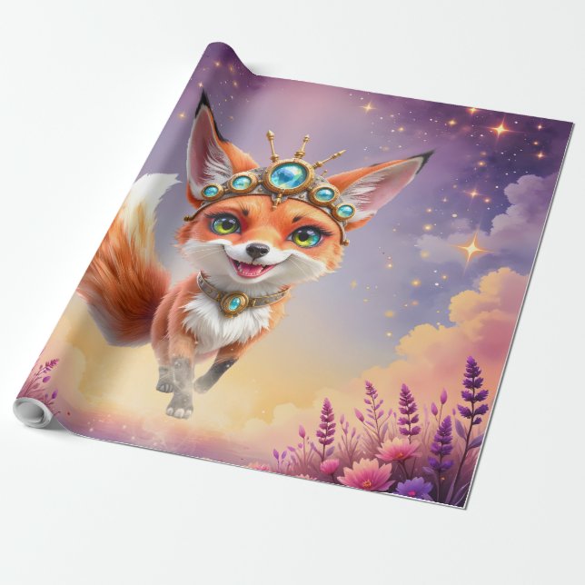 Starlit Fox of the Moonlit Meadows.  Presentpapper (Utrullad)