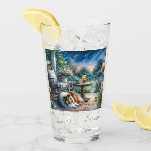 Starlit Garden Porch Sheltie Dream Glaskopp (Framsida Ice)