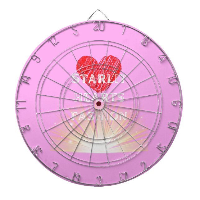 Starlit Hearts Mode Red Heart Shine Darttavla (Framsidan)