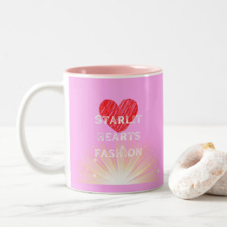 Starlit Hearts Mode Red Heart Shine Två-Tonad Mugg