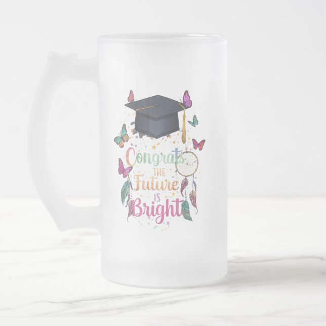 Starlit Journey - Frosted Studenten Mugg (16 oz) (Vänster)