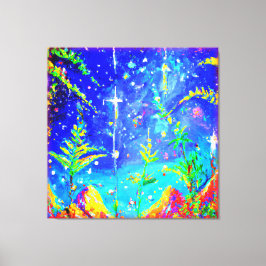 "Starlit Jungle" Cute Painting. Köp nu Canvastryck